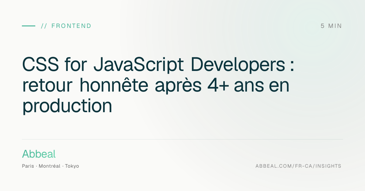 CSS for JavaScript Developers : retour honnête après 4+ ans en ...